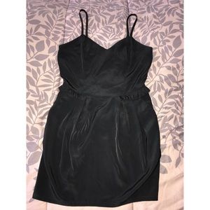 Black mini dress with ruffles!